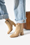 Luna Noir Shiny Heeled Women's Boots, Stylish, Elegant, Modern Design Suitable for Daily Use