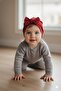 Girl's 100% Cotton Stretchy Combed Cotton Bow Detailed Bonnet Beanie - 4