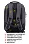 MacBook Compatible Gray Laptop Backpack 14 Inch Shock Absorbing USB Type-C Waterproof Fabric Unisex - 6