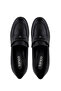 Women's Genuine Leather Black Loafer Shoes - 5