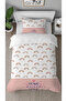 Rainbow Sweet Home Patterned Digital Printed Single Children's Stylish Duvet Cover Set Without Sheets