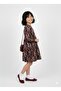 Kilim Pattern Burgundy Girl's Dress - 2