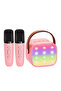 Children and Adult Karaoke Machine Mini Portable Speaker with Wireless Microphone and Lights