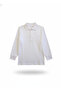 Children's Polo Collar Lacoste Long Sleeve School T-Shirt White