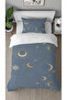 Stars Space Planet Patterned Digital Design Printed Stylish Single Duvet Cover Set Without Sheets
