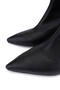 Women's Genuine Leather Black Heeled Boots - 3