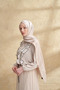 Fiori Jakar Leopar Mix Pattern Shawl - Stone - 3