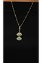 Gold Topcuk Chain Enamel Eye Necklace - 2