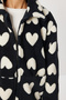 Polo Collar Heart Plush Coat Lci0036 Black Bone - 7