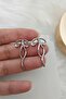 Bowknot Elegant Silver Color Women Earrings
