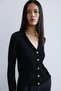 V-Neck Black Knitwear Cardigan