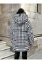 Houndstooth Patterned Inflatable Coat - 2