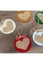 Handmade Christmas Tree Ornament, Pine Tree Ornament, Christmas Tree Ornament, Set of 5 Felt Jute Heart - 2