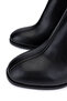 Women's Faux Leather Black Leather Heeled Boots - 3