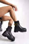 Heillanae Women's Buckle Boots 00122001 Black - 4
