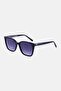 Women 207866PJP5408 Rectangular Sunglasses, Navy - 3