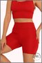 Women's Red High Waist Lycra Recovery Sports Shorts / Short Leggings Boxer – Comfortable and Stretchy - 3