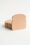 Toast Bread Shaped Wooden Coaster Set (6 Pieces) - 5