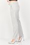 Women Cigarette Fit Heather Dress Pants, Light Grey - 2
