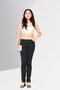 Women Slim Fit Textured Stretchable Corduroy Pants, Black - 3