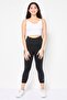 Women Dri Fit 3/4 Training Leggings, Black - 2