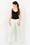 Women Regular Fit Solid Chino Pants, Mint Green - 4