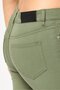 Women Slim Fit Solid Chino Pants, Moss Green - 3