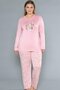 Plus Size Oversized Viscose Long Sleeve Seasonal Pajama Set B09-154 - 3