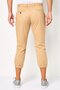 Men Slim Fit Solid Joggers Pants, Beige - 4