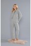 Women's Winter Long Sleeve Pajama Set - Soft Textured 09-268