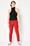 Women Regular Fit Textured Corduroy Pants, Maroon - 2