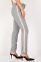 Women Cigarette Fit Textured Straight Leg Pants, Multicolor - 2