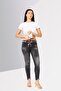 Women Regular Fit Washed Stretchable Jeans, Washed Black - 2