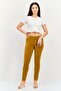 Women Regular Fit Textured Straight Leg Pants, Brown - 4