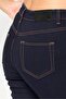 Women Slim Fit Solid Stretchable Denim, Navy - 3