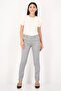 Women Cigarette Fit Textured Straight Leg Pants, Multicolor - 4