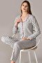 Boydan Buttoned Seasonal Long Sleeve Shirt Pajama Set Viscose 790-15