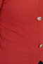 Women's Pomegranate Flower Wide Neckline Long Sleeve Front Slit Buttoned Blouse Arm-26K001008 - 2