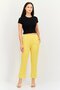 Women Street Fit Textured Straight Leg Pants, Mustard Yellow - 4