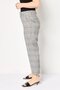 Women Cigarette Fit Plaid Straight Leg Pants, Multicolor - 3