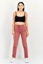 Women Cargo Fit Solid Jogger Pants, Old Rose - 4