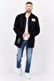 Men Embroidered Logo jacket Shirt, Black - 4