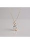 Women's Necklace – Gold Chain with Transparent Stones, Elegant Design with Star Detail - 4