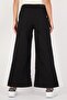 Women Regular Fit Solid Wide Leg Pants, Black - 2