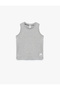 Crew Neck Cotton Blend Sleeveless Tank Top - 3