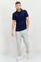 Men Sportswear Fit Brand Logo Training Polo Shirt, Navy Blue - 4