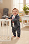 Baby Boy Navy Blue 3-Piece Top and Bottom Set