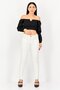Women Skinny Fit Solid Stretchable Jeans, Off White - 2