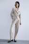 Melanj Textured Beige Pleated Trousers - 2