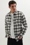 Men's Slim Fit Slim-Fitting Long-Sleeved Checked Plaid Pattern Winter Lumberjack Shirt with Pockets - 5